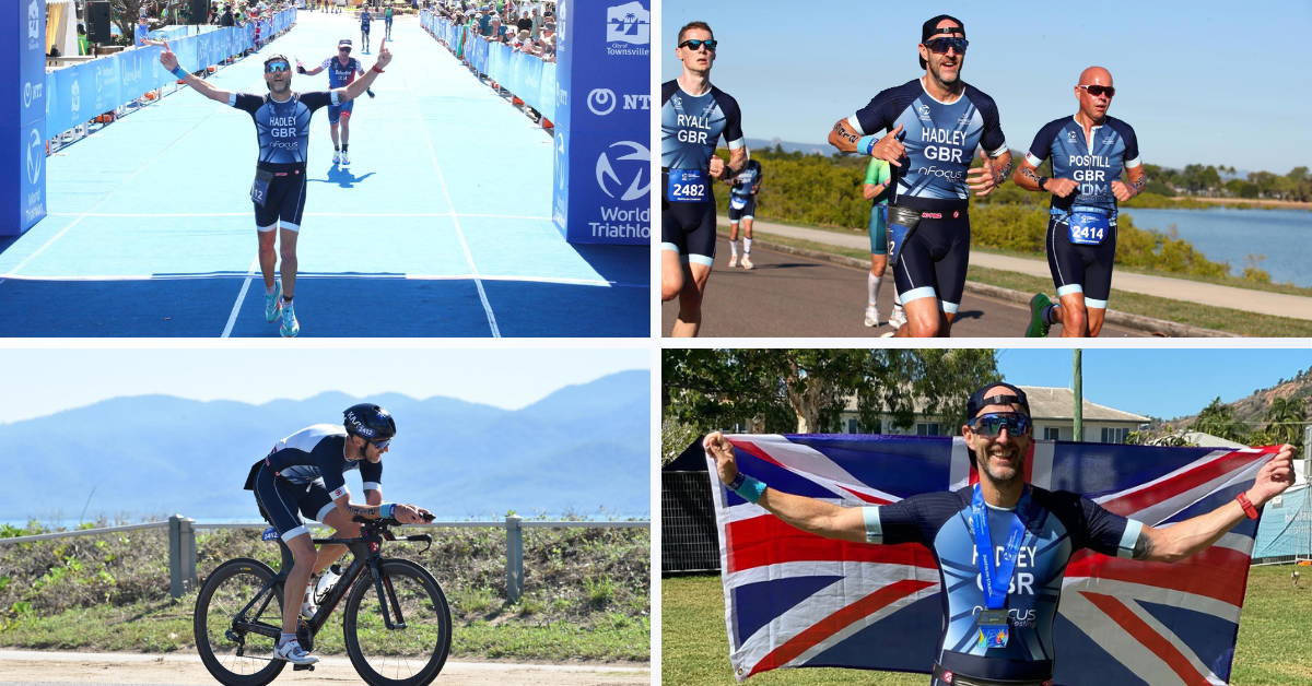 Photos of Stu Hadley competing the World Final Duathlon in Australia 